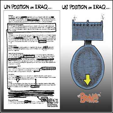 10.3.2003 ZTerry Mosher Aislin, Montreal Gazette