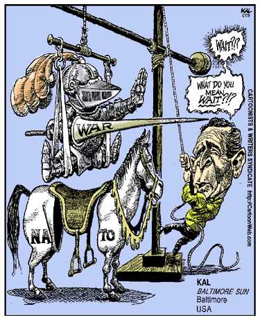 18.2.2003   Kevin Kallaugher (Kal), Baltimore Sun