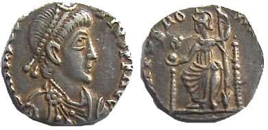 1276 Aquileiea ItaliaTheodosius I Siliqua AR