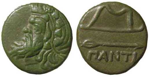 1354 Pantikapaion Bosporus Cimmerius AE