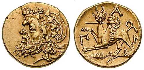 v554 Pantikapaion Bosporus Cimmerius Stater AV