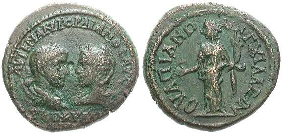 1756 Thrace Anchialus Gordian III AE