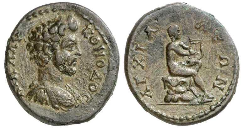 4989 Anchialus Thracia Commodus AE