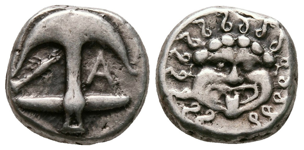 7490 Thrace Apollonia Pontica Drachm AR