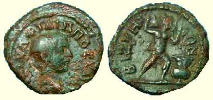 1010 Bizya Thracia Philippus II AE