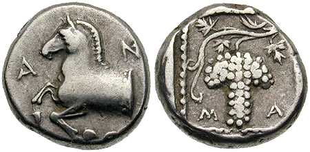 211 Maroneia Thracia Hemidrachm AR