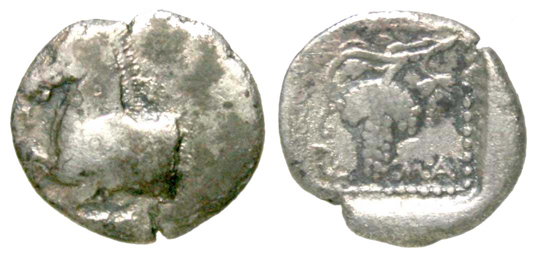 859 Thrace Maroneia Hemidrachm AR