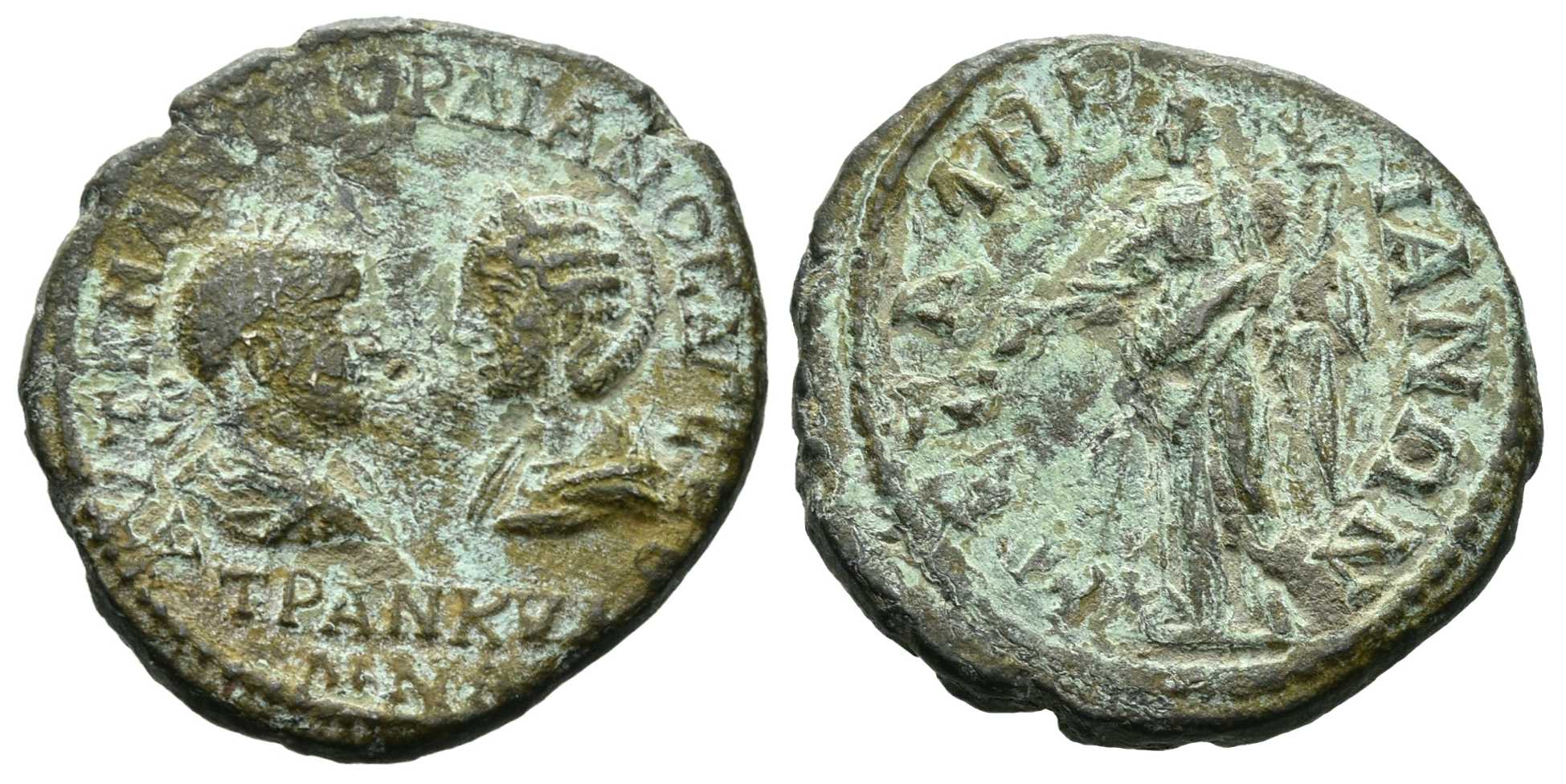 2422 Mesembria Thracia Gordianus III & Tranquillina AE