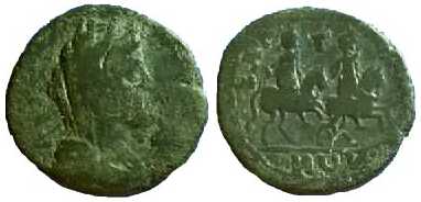 C2240 allatis Moesia Inferior Diminium Romanum AE