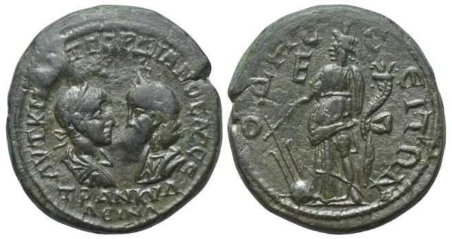 5807 Odessus Thracia Gordian III & Tranquillina AE