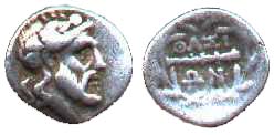 256 Thrace Thasos Hemidrachm AR