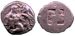 490 Thrace Thasos Drachm AR