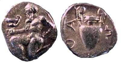 491 Thrace Thasos Trihemiobol AR