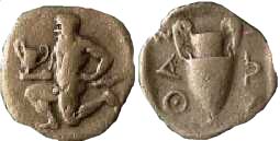 571 Thrace Thasos Trihemiobol AR