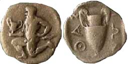 571 Thrace Thasos Trihemiobol AR