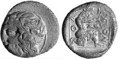 1329 Thrace Thasos Drachm AR