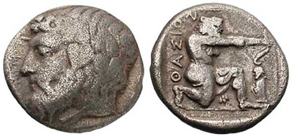 1368 Thrace Thasos Drachm AR