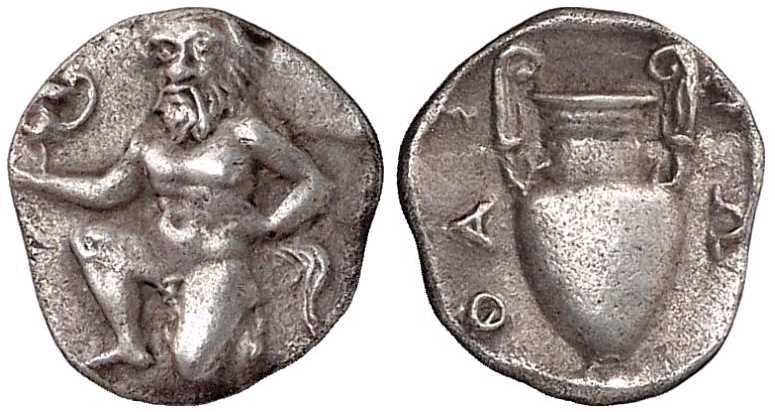 2565 Thasos Insulae Thraciae Trihemiobol AR