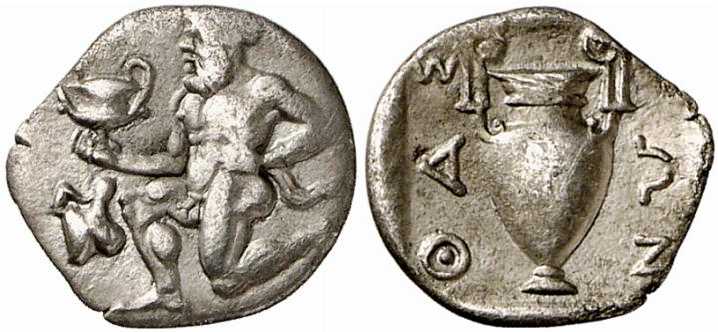 3050 Thasos Insulae Thraciae Trihemiobol AR