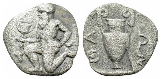 6910 Thasos Insulae Thraciae Trihemiobol AR