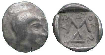 v151 Saratocus Rex Thraciae Trihemiobol AR