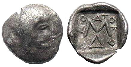 v164 Saratocus Rex Thraciae Trihemiobol AR
