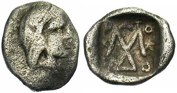 v181 Saratocus Rex Thraciae Trihemiobol AR