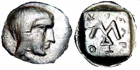 v244 Saratocus Rex Thraciae Trihemiobol AR