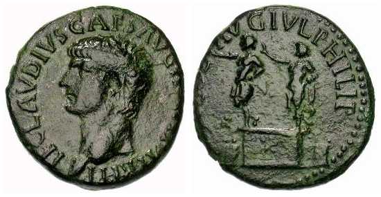 1582 Philippoi Macedonia Claudius AE