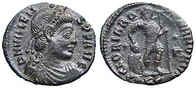 0327 Valens Thessalonica Imperium Romanum AE