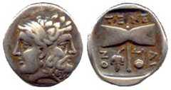 1275 Tenedos Troas Drachm AR