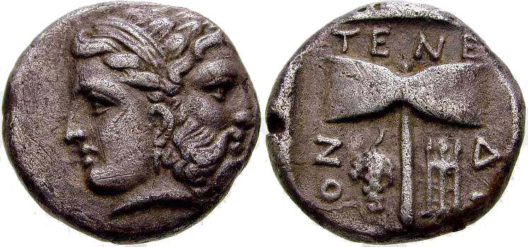 1427 Tenedos Troas Drachm AR