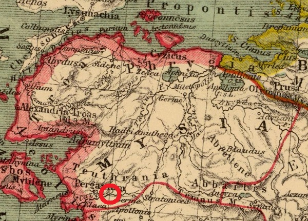 Perperene Mysia Kiepert Map