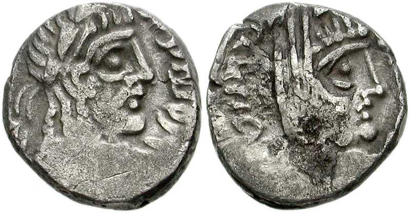 3199 Rabbel II Nabataea Drachm AR