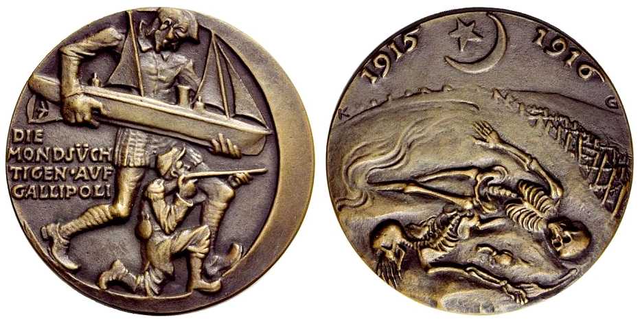 4219 Deutsches Reich 1916 Failed British Expedition in Gallipoli Medal Bronze