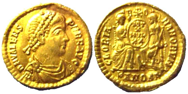 860 Antiochia Syria Valens Solidus AV