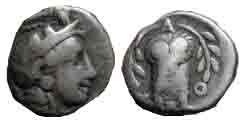 476 Athena Hemidrachm AR