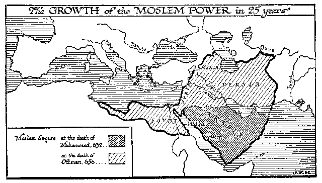 632-652 AD Islamic Expansion Wells